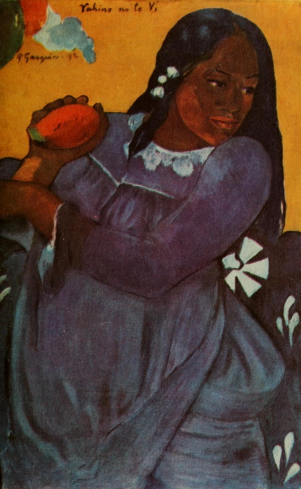 Woman with a Mango 1892 Canvas Art - P Gauguin (18 x 24)