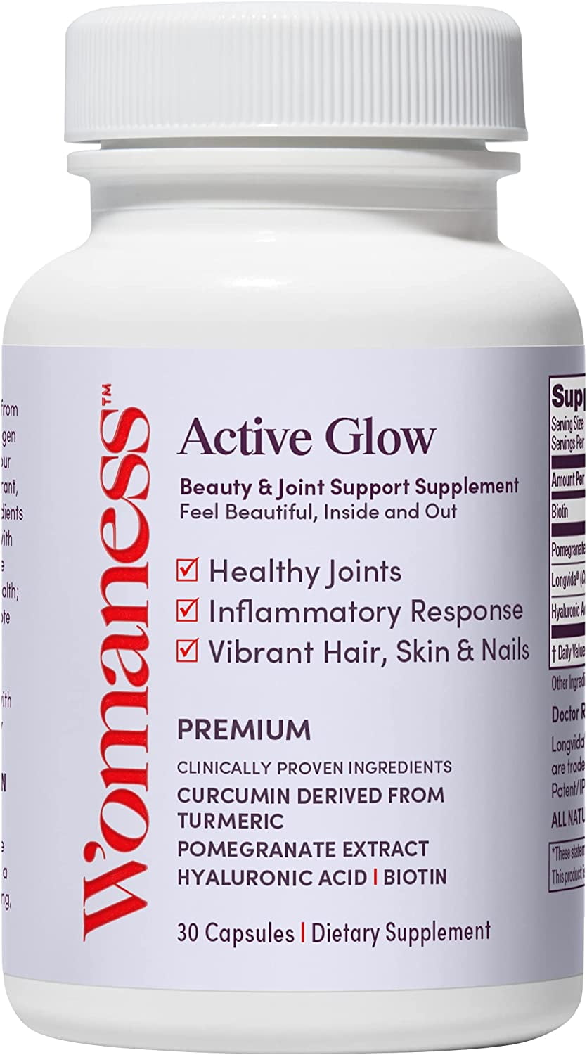 Womaness Active Glow All Over Menopause Support for Hair Skin and
