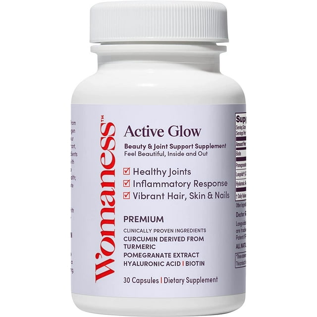 Womaness Active Glow All Over Menopause Support for Hair Skin and