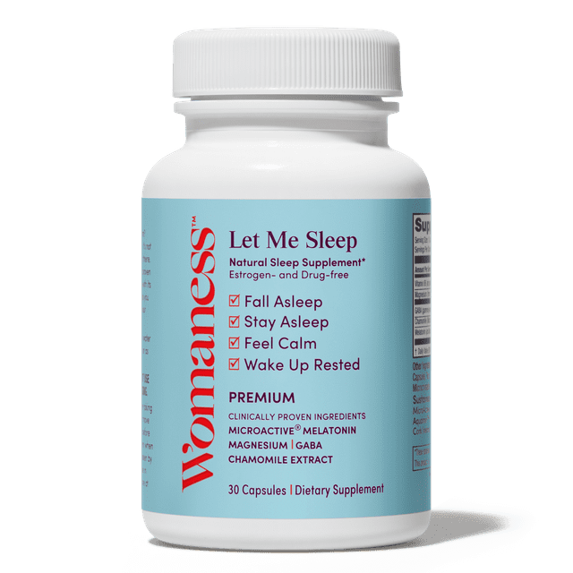 Womaness Let Me Sleep Menopause Support Natural Sleep Supplement with