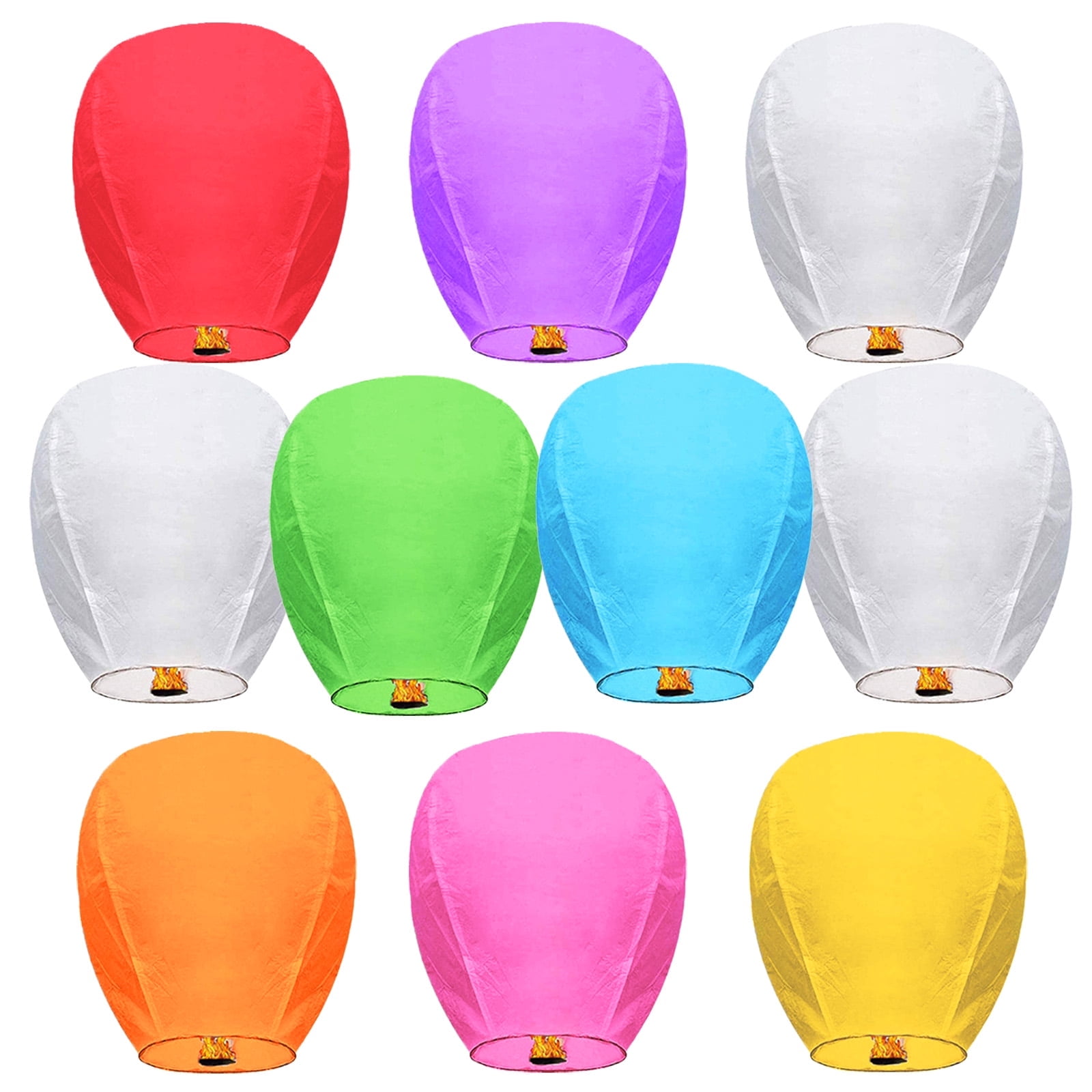 Womanht 10 Pack Handmade White Paper Lanterns for Events and Decorations