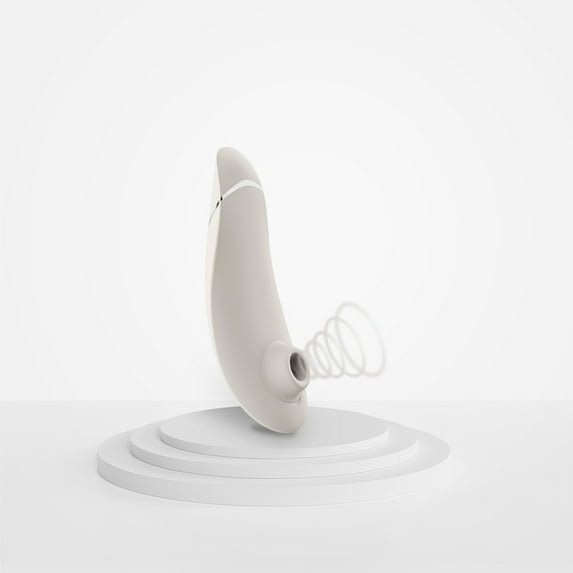 Womanizer PREMIUM 2 Pleasure Air Stimulator with Smart Silence Suction Vibrator, Warm Grey