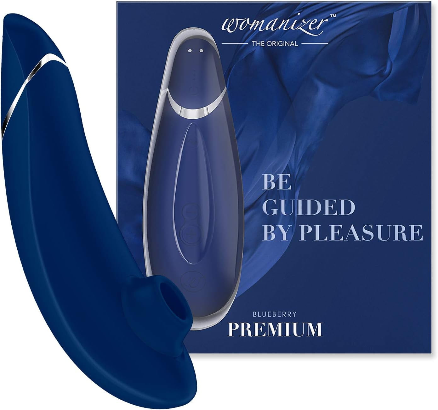 Womanizer Premium Clitoral Sucker, Pleasure Air Vibrator & Stimulator, Blue