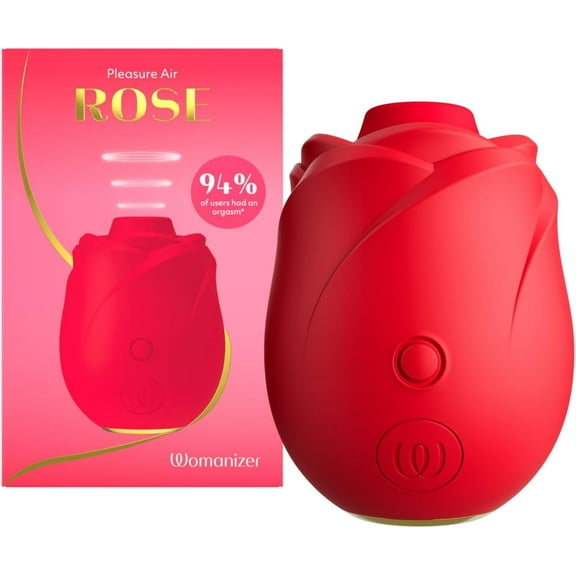Womanizer Rose Clit Sucker Vibrator, 6 Intensity Levels, 4 Patterns, Silky, Rose