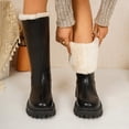 thumbnail image 1 of Womans Boots Winter Women Thickened Fleece Knee High Long Boots Chunky Heel Versatile Thick-Soled Warm Snow Boots for Casual Outdoor, 1 of 9