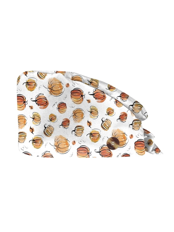 Womans Halloween Scrub Caps, Adjustable Surgical Cap Breathable Cute Design for Nurses and Doctors