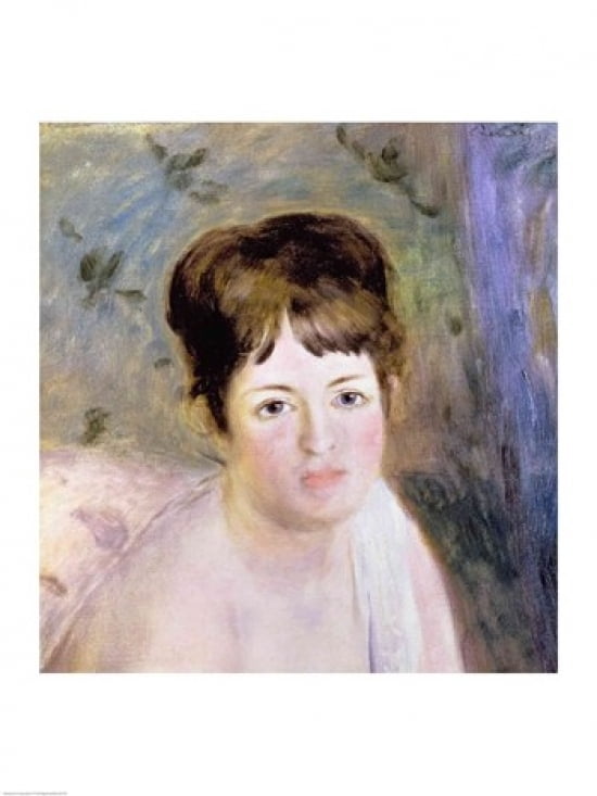 Womans Head c1876 Canvas Art - Pierre-Auguste Renoir (24 x 36)