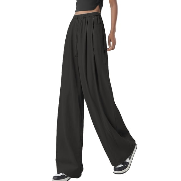 Womans Pants Wide Leg Baggy Black Pant Womens Pants Casual Comfy Pants Women's Fashion