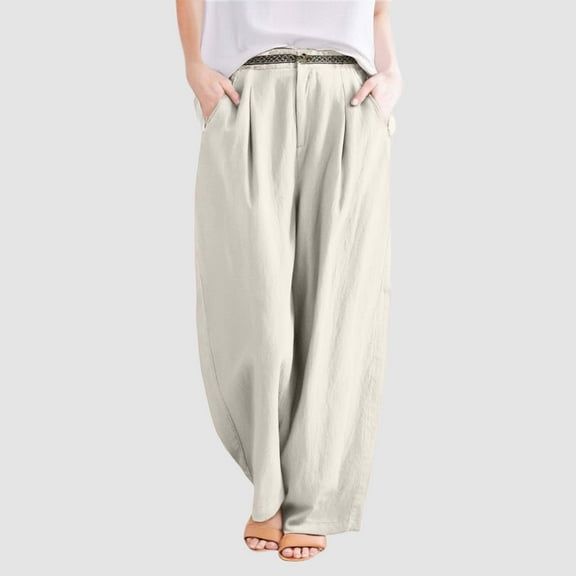 Womans Pants Wide Leg Dress Pants Baggy Beige Pants Women Casual Comfortable Work Pants Women Clothes