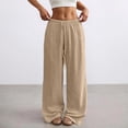 thumbnail image 1 of Womans Pants Wide Leg Straight Baggy Khaki Pants Women Casual Comfortable Work Pants Slacks for Women, 1 of 7