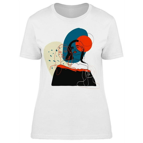 Womans Portrait: Abstract T-Shirt Women -Image by Shutterstock, Female 3X-Large