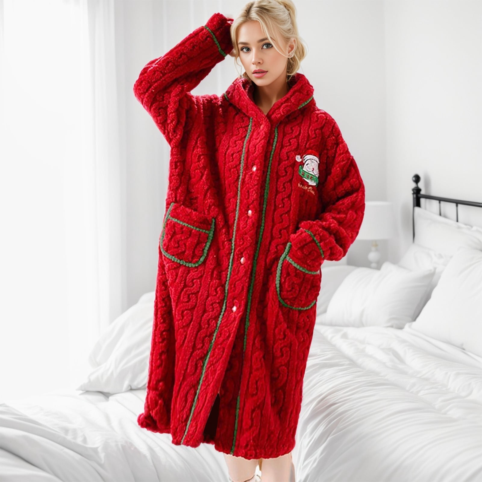 Womans Robe Womens Robes Light Weight Robe Bath Home Wear, Long, Winter ...