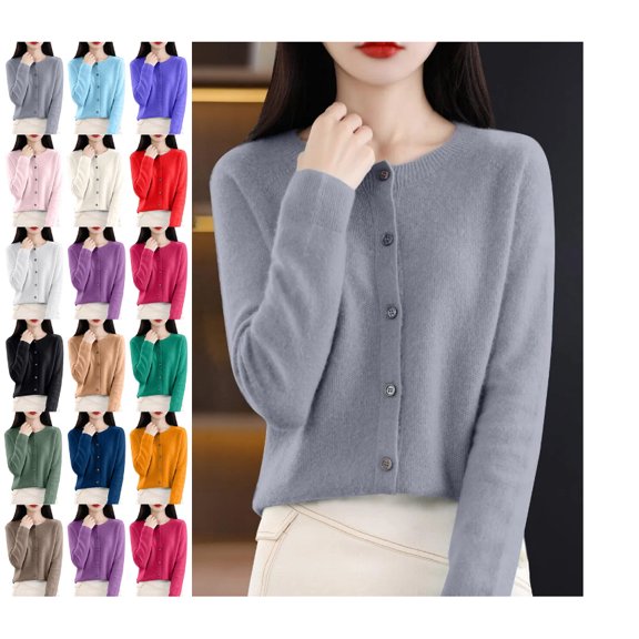 Womans Sweaters Cardigan Button Down Open Cardigans Sweater Lightweight Long Sleeve Crewneck Fall Winter 2025 Tops M Polyester