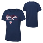 United States Men's National Team USMNT USA Women's Navy Script Logo Tee