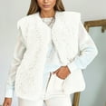thumbnail image 1 of Womans Vest Fleece Vest Women Button Down Sleeveless Vest Fuzzy Women's Winter Clothes Womans Clothes, 1 of 4