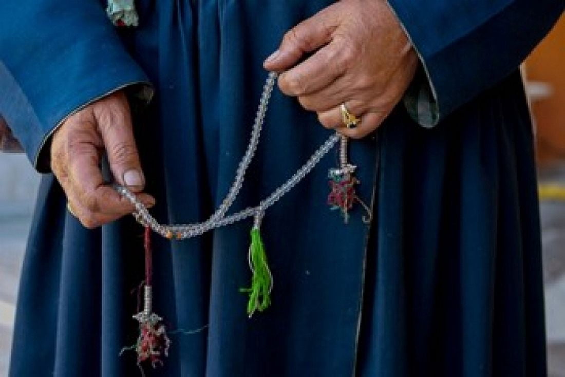 Womans hands holding prayer beads Ladakh India Canvas Art - Ellen Clark DanitaDelimont (24 x 35)