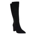 thumbnail image 1 of Wome Knee High Boots Wide Calf Stacked Block Heel Pointed Toe Riding Boots, 1 of 6