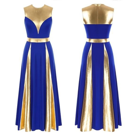 Womems Praise Dance Dress Ballet Lyrical Dancewear Liturgical Worship Celebration Of Stage Performance