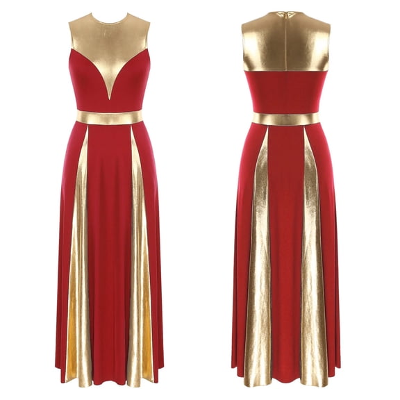 Womems Praise Dance Dress Ballet Lyrical Dancewear Liturgical Worship Celebration Of Stage Performance