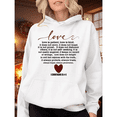 thumbnail image 1 of Women 1 Corinthians 13 White Graphic Tee T Shirt Inspirational Christian Love Verse Design Heart Accent Style Top Hooded long-sleeved White S-2XL, 1 of 6