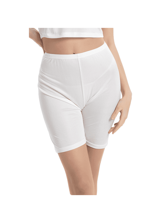 Women 100% Knit Mulberry Silk Bloomer Slips Pettipants Culotte Slip Half Slips Split Skirt