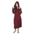 thumbnail image 1 of Women 100% Luxury Terry Cotton Hooded Shawl Bathrobe Toweling Spa, 1 of 9