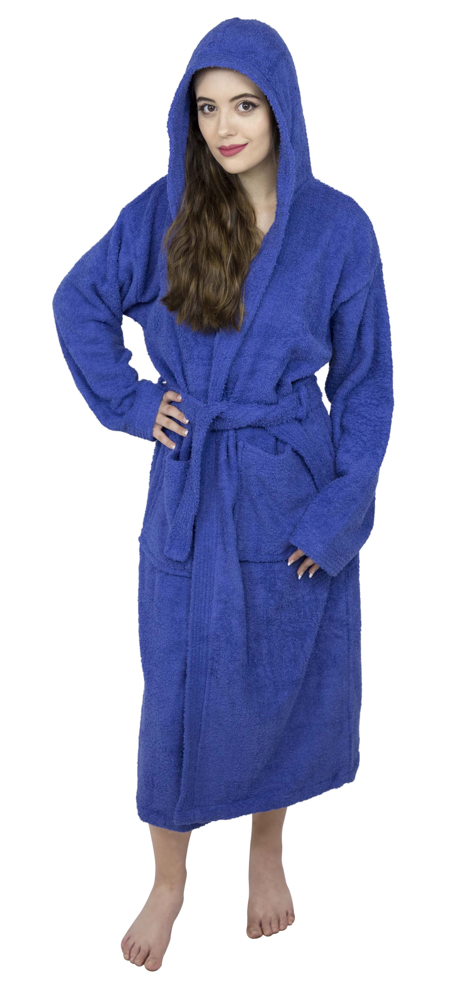 Skyline Wears Women's Luxury 100 Terry Cotton Shawl Hooded Spa