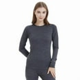 thumbnail image 1 of Women 100% Merino Wool Base Layer Tops For Ski Midweight Thermal Underwear Long Sleeve Shirts, 1 of 7