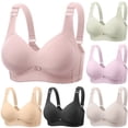 thumbnail image 1 of Women 1PC Large Size Wireless Comfortable Breathable Bra, Bras, Daily Bra Thin Cup Gathered Support Side Full Cup Women's Underwear Seamless | TruBelle,Rose Gold 44, 1 of 8