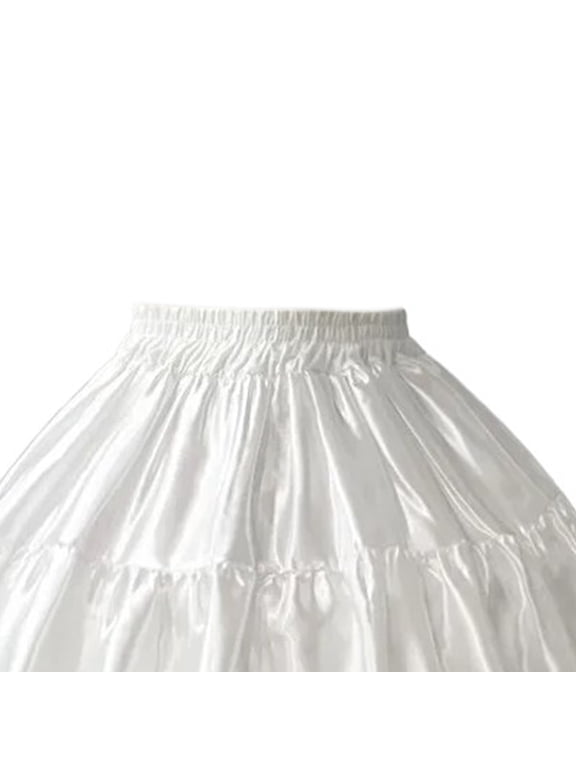 Women 2 Adjustable Hoop Lace Trim Skirt 1950s Petticoat Vintage Crinoline Petticoat Underskirt for Wedding Dress