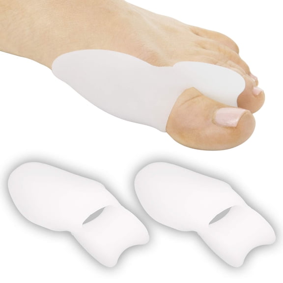 Women (2 Pack) - Big Toe Silicone Gel Pads - Shield Separators Protectors - Toe Separator Cushions for Foot Bunions