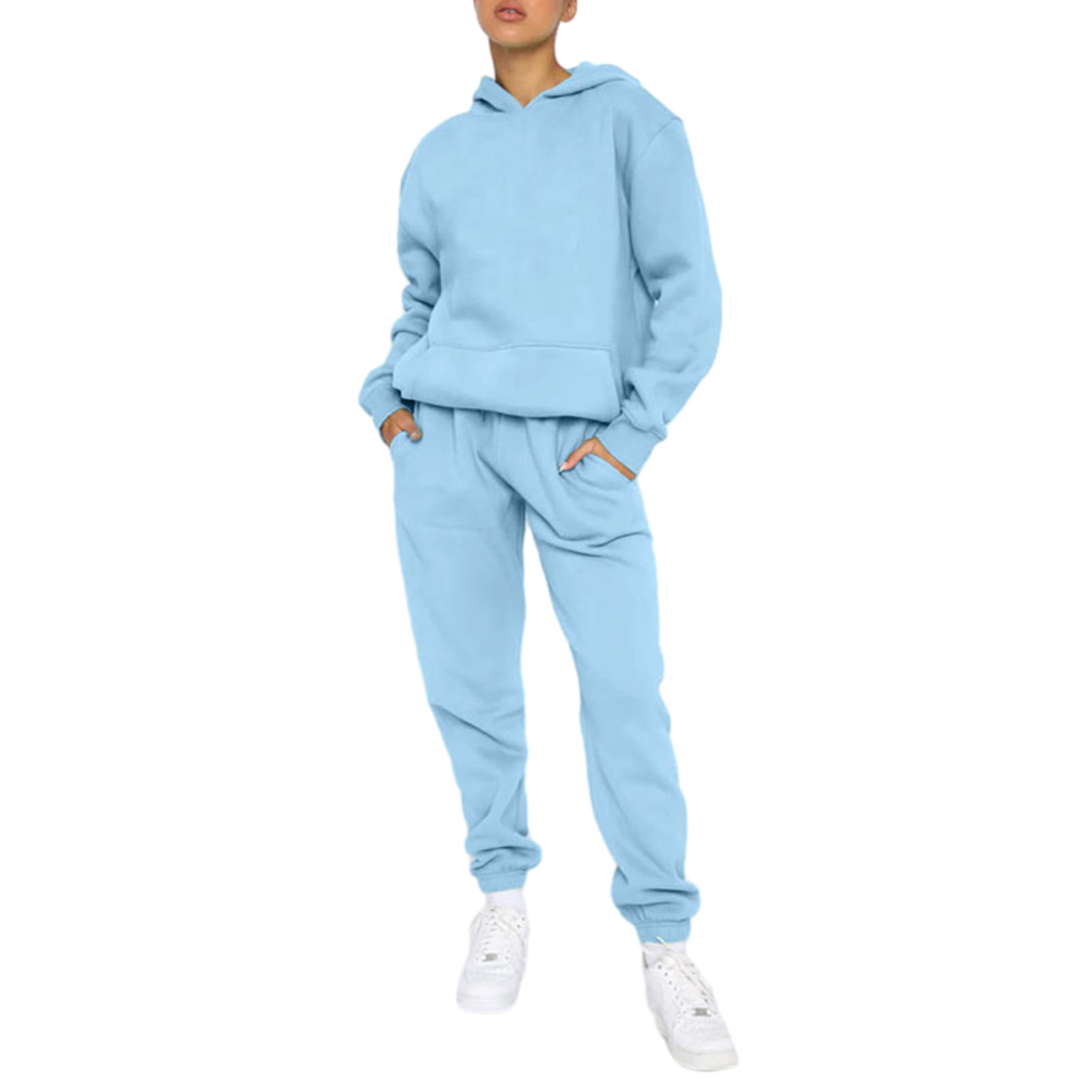 Light blue sweat set sales