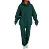 Women 2 Piece Outfits Hoodie Sweatsuits Set Sweatpants Long Sleeve Sweatshirt Matching Joggers Tracksuit Sets Green M