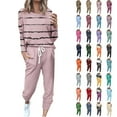 thumbnail image 1 of Women 2 Piece Outfits Long Sleeve Pullover Jogger Sweatpants Lounge Sets Fall Winter Sweatsuits Tracksuit Pockets, 1 of 6