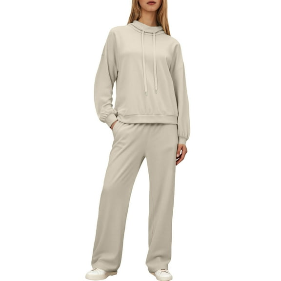 Women 2 Piece Outfits - Long Sleeve Sweatshirt With Jogger Pants Set Matching Lounge Sets for Women Women'S Loungewear Sets