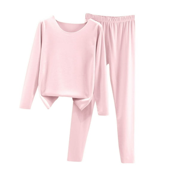 Women 2 Piece Outfits Pajama Set Long Sleeve Casual Cotton Sleepwear Lightweight Solid Color Pants Winter Warm Fashion Loungewear