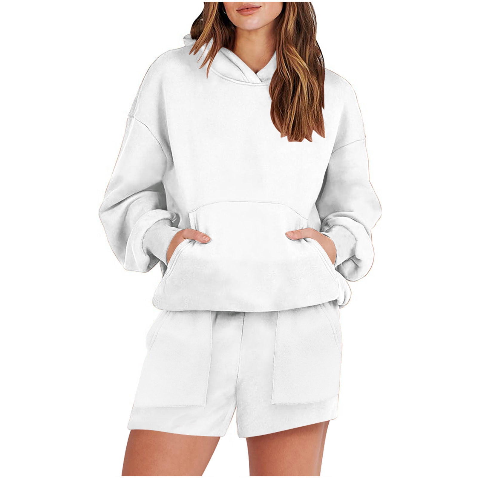  oelaio Women Two Piece Outfits Oversized Fleece Shorts Set  Comfy Loose Sweatshirt Sweatsuit 2023 Fall Trendy Clothes Prime Clearance  Items for Women Clearance Items Under 5.00 : Sports & Outdoors