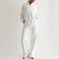 thumbnail image 1 of Women 2 Piece Outfits Sweatsuit Oversized Sweatshirt Sweatpants Tracksuit Sweat Matching Set 2024 Fall Trendy Long Sleeve Women Running Lightweight for Women Long Sleeve Shirt Women Tees Women Solid, 1 of 8