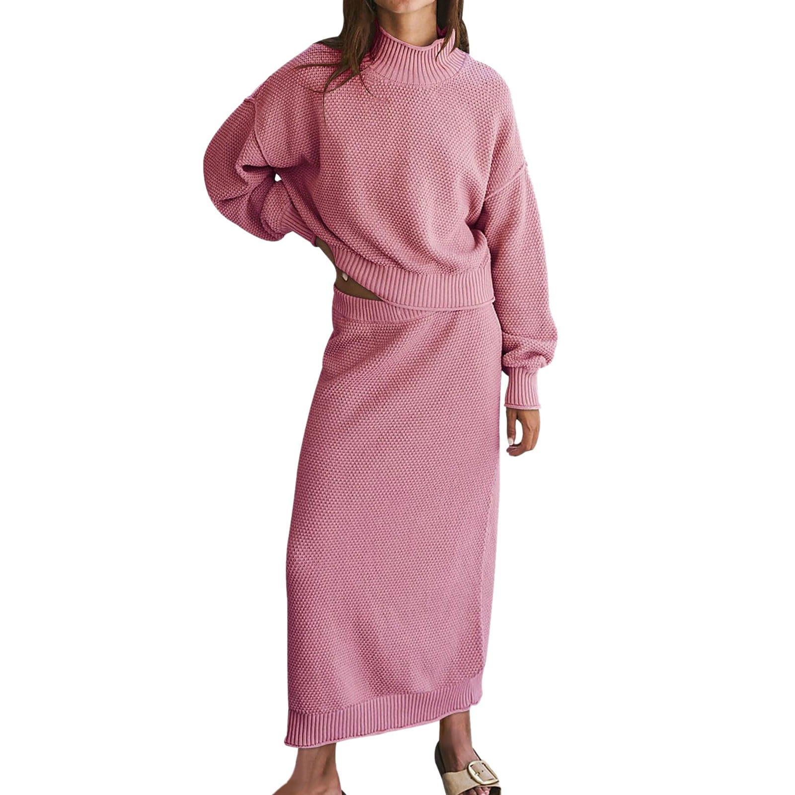 Soft sweater and skirt set