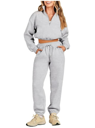 Crop top sweater and sweatpants best sale