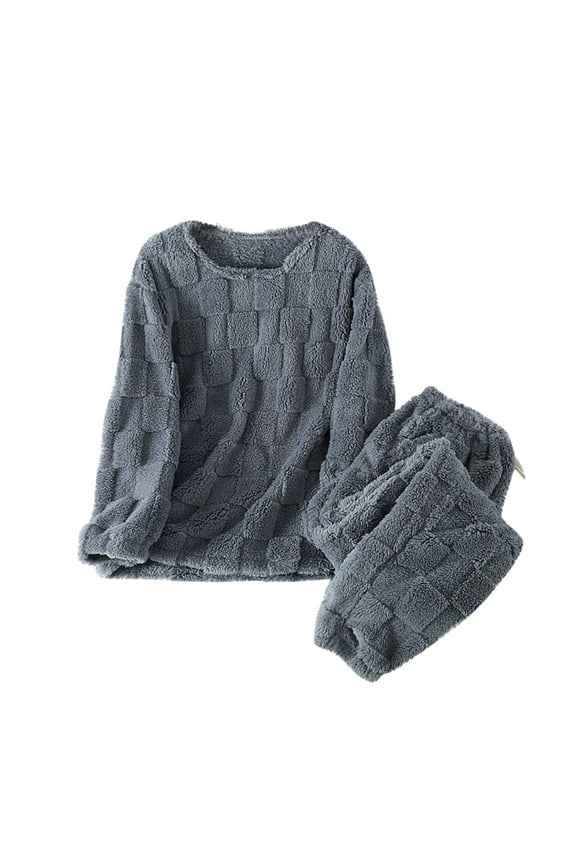 Women 2 Pieces Pajama Sets Comfort Casual Long Sleeve Robe Plush Soft Pullover Sweater Blouses Thermal Velvet Knit Sweater Loose Fit High Waist Pants with Pockets 2 Sets for Womens