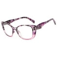thumbnail image 1 of Women 2-tone bold marble print reading glasses - Spring Hinge Clear Lens Reader +2.50, 1 of 4