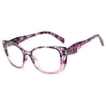 thumbnail image 1 of Women 2-tone bold marble print reading glasses - Spring Hinge Clear Lens Reader +3.00, 1 of 4