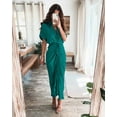 thumbnail image 1 of ZANKLEY Women Button Down Ruched Shirt Dresses Short Sleeve Lapel V Neck Elegant Party Spring Summer Dress Party Wedding Guest, 1 of 8