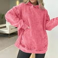 thumbnail image 1 of Women 2024 Denim Hooded Sweatshirt With Front Pockets New Casual Long Sleeve Cowboy Hoodie Loose Denim Hoodie Top Women Long Hoodies with Zipper Womens Sweaters Zip Hoodie Teen Zip Hoodie Women Thin, 1 of 4