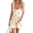 thumbnail image 1 of Women 2025 Summer Rompers Floral Boho Sleeveless Back Tie Flowy Short Jumpsuits Beach Outfits  XL, 1 of 8