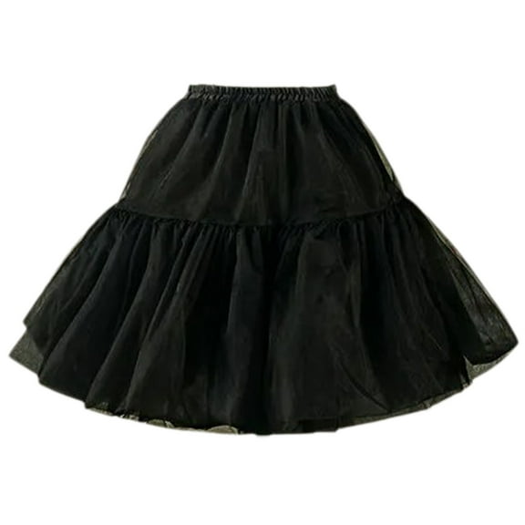 Women 25/35/45cm Tutus Skirt 1950s Bubble Puff Skirt Double Layer Pleated Ruffled Petticoat Costume Parties Underskirt