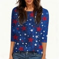 thumbnail image 1 of Women 250th Anniversary USA Shirt Women Patriotic Independence Day Shirt Women Crew Neck 3/4 Sleeve Casual Top, 1 of 5