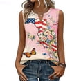 thumbnail image 1 of Women 250th Anniversary Usa Shirt National Flag Print Sleeveless Shirts Patriotic Tee, 1 of 7