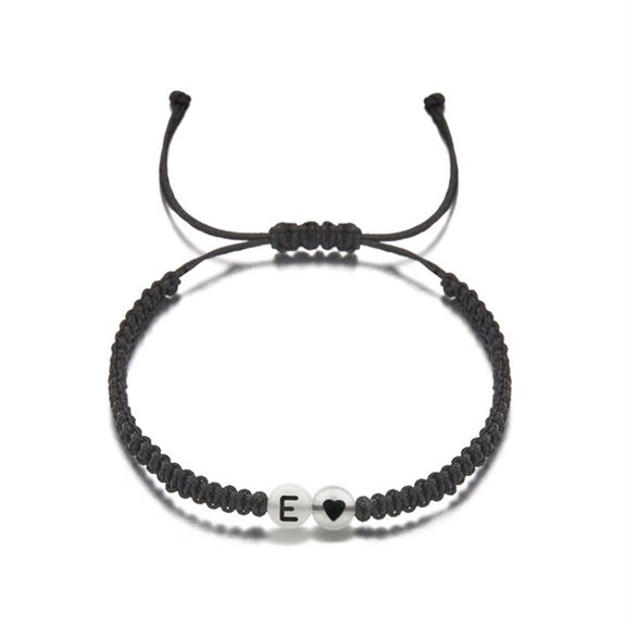 Women 26 Letters Hand Woven Glow in the Dark Bracelet Perfect for Valentines Day Birthdays and Lovers Day